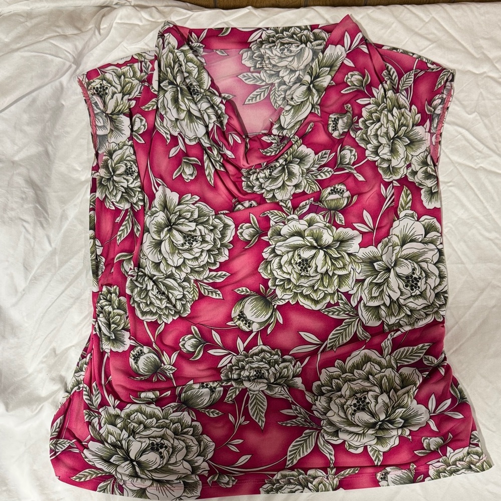 Worthington Pink Floral Blouse